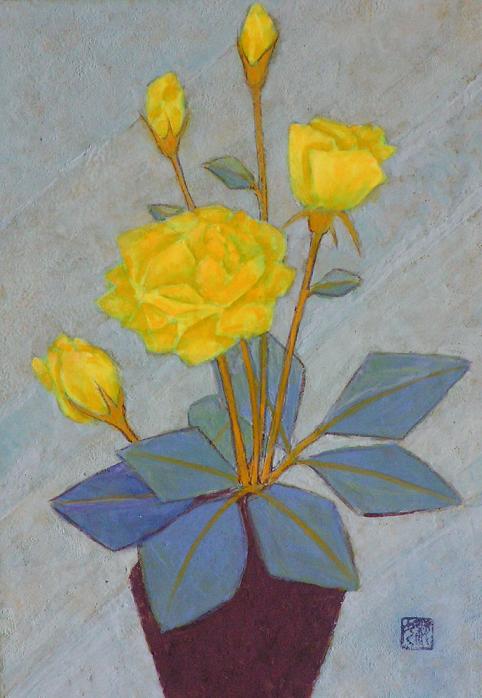 Yellow Rose 15.8cmWx22.7cmH